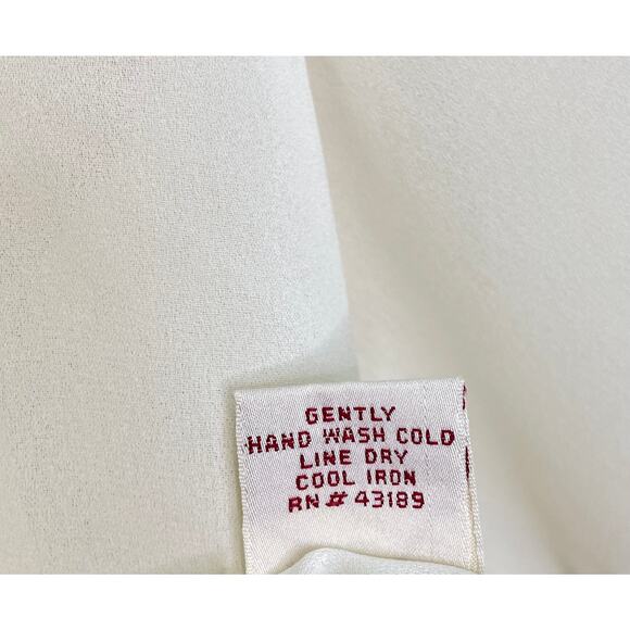 Vintage Susan Bristol Size 12 Off-White Sheer Cottagecore Button up Blouse Shirt - Picture 6 of 9